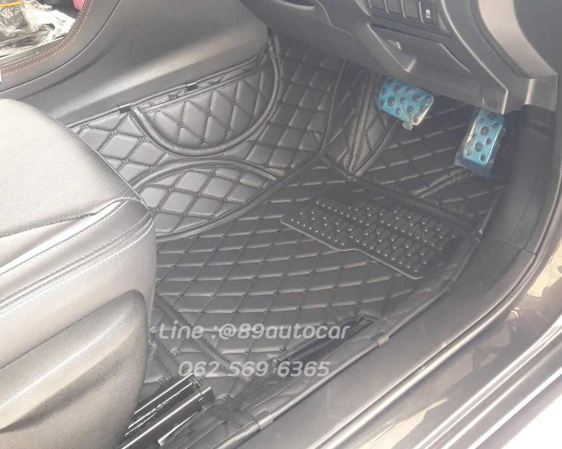 พรมปูพื้นรถยนต์ Subaru XV 2022 ปูพรมหกดี สีดำด้ายดำ เต็มคัน