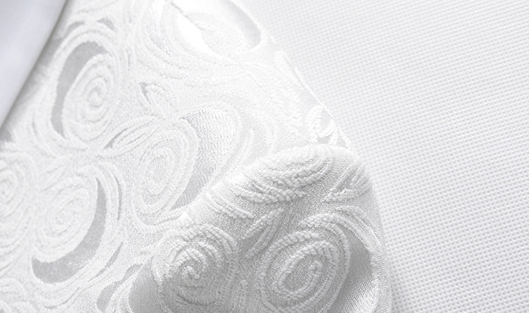 Pre-order ชุดสูทชาย พิมพ์ลายปั๊มนูน 3 มิติ สีขาว