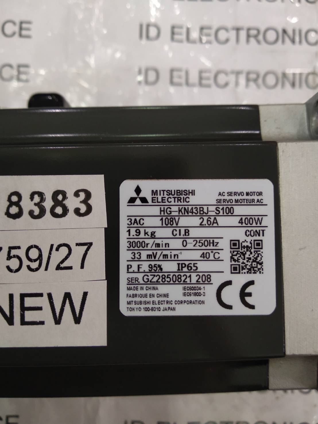 HG-KN43BJ-S100 SERVO MOTOR " MITSUBISHI "