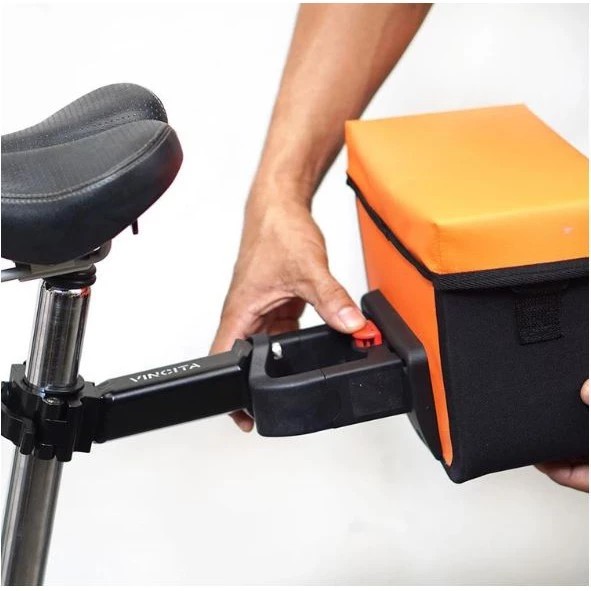Vincita KLICKfix Seatpost Adapter | ที่จับหลังอานติดกระเป๋า | รองรับน้ำหนัก 5 กก. | เส้นผ่านศูนย์กลาง 31.8–36 มม