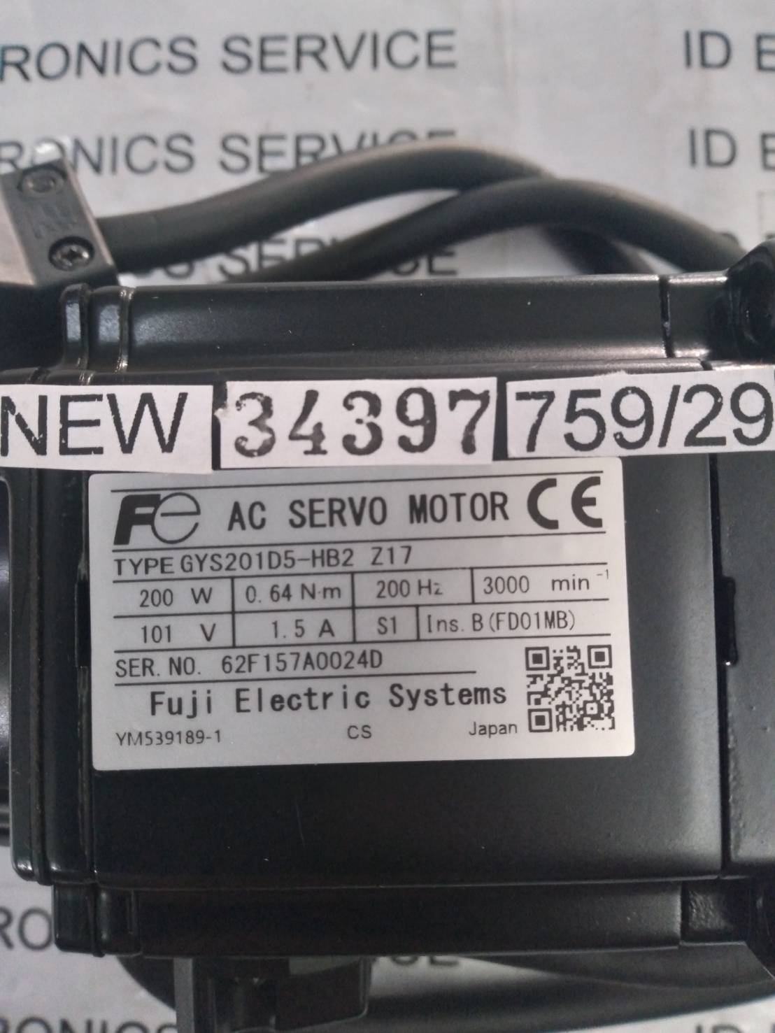 GYS201D5-HB2 Z17 SERVO MOTOR " FUJI "