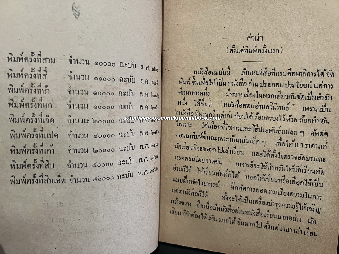 หนังสืออ่าน กวีนิพนธ์ คำกลอน รามเกียรติ์ ศึกกุมภกรรณ พระราชนิพนธ์ในรัชกาลที่ ๑ *ปกหลังสวย