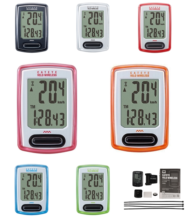 CATEYE ไมล์ไร้สายรุ่นใหม่ VELO Wireless, CC-VT230W สีดำ,ขาว,แดง และ ส้ม