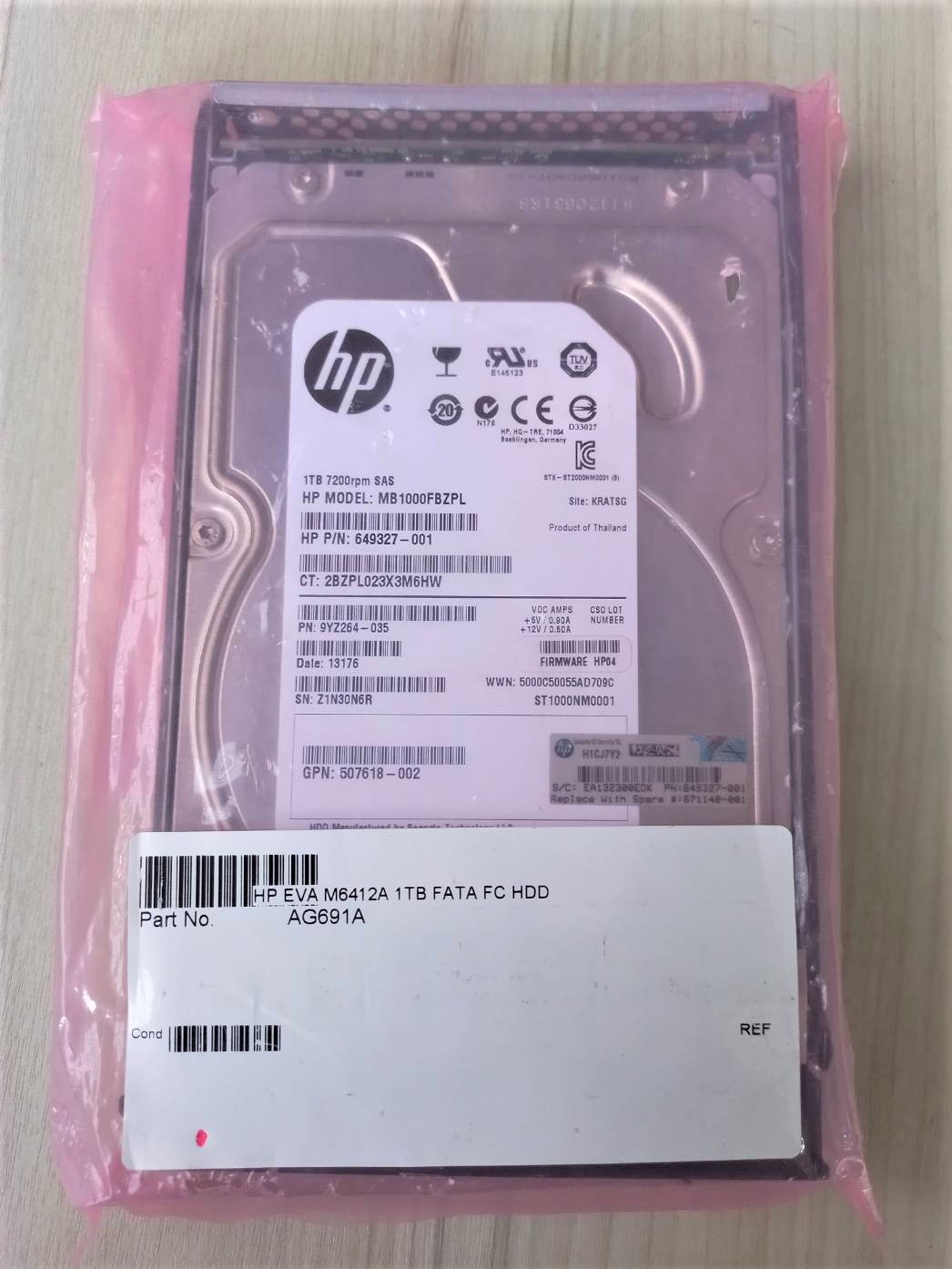652753-B21 649327-001 653947-001 Tay pn 671148-001 HP 1-TB 6G 7.2K 3.5 DP SAS.