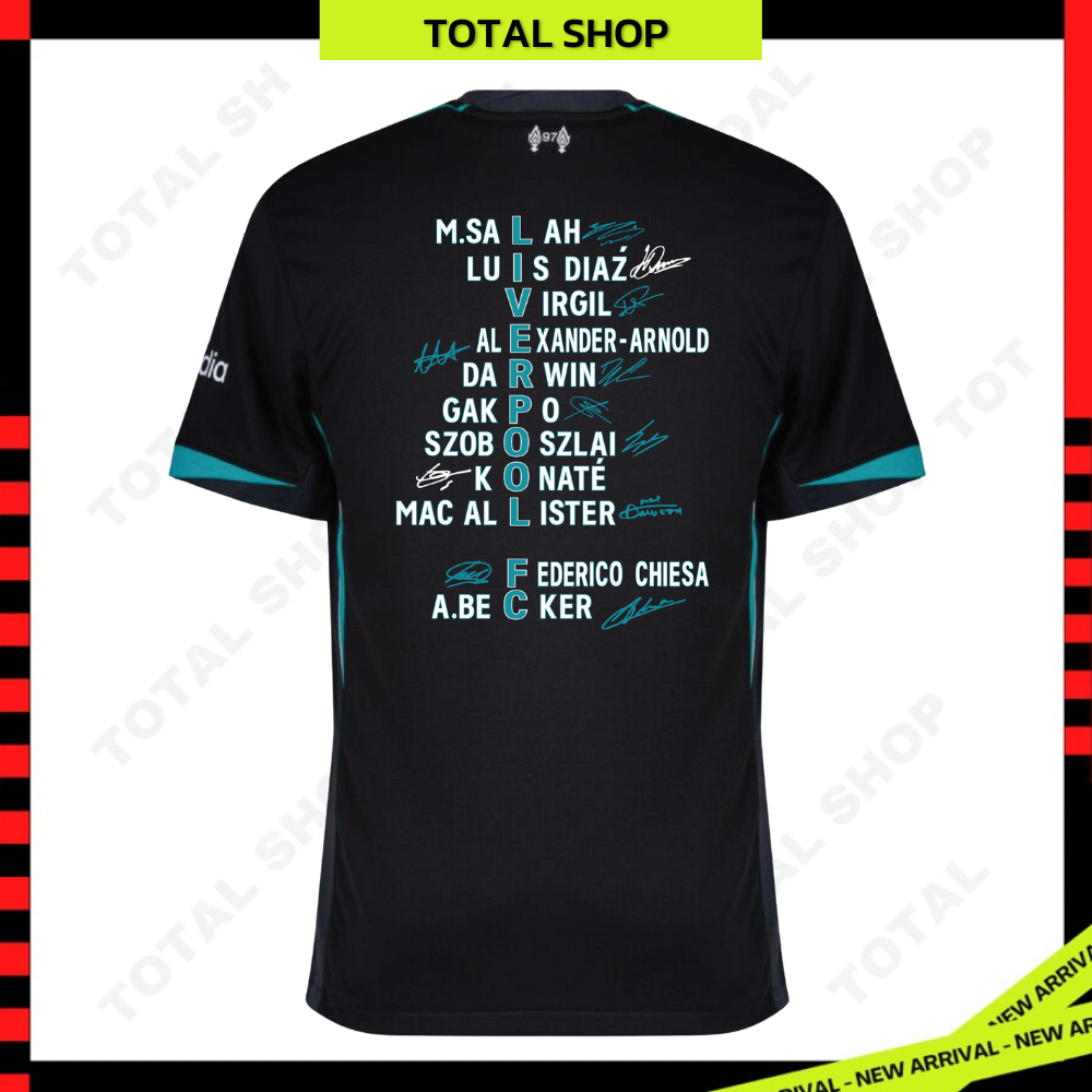 Liverpool 2024/25 Away Black Jersey เสื้อลิเวอร์พูล เยือน ดำ