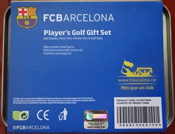 อุปกรณ์กอล์ฟ ฟุตบอล สโมสรบาร์เซโลน่า - ชุดอุปกรณ์กอล์ฟ ใหม่ / BARCELONA Football Club Golf Accessory - Executive Golf Gift Tin NEW