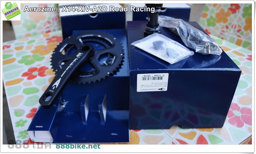 จานหน้าเสือหมอบ Aerozine รุ่น X14-XIV-A2D Road Racing Crankset black, 50-34T