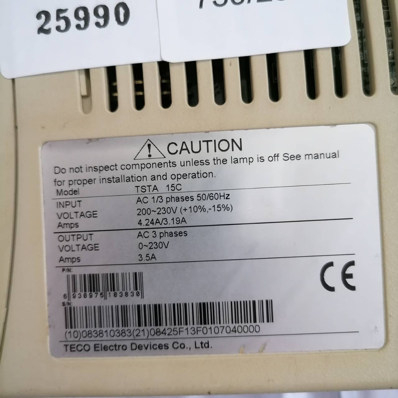 TSTA 15C SERVO DRIVE " TECO "