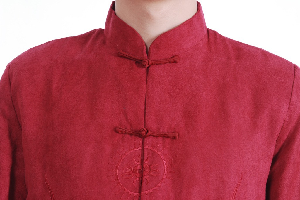 Pre-order ชุดจีน เสื้อจีนชาย แขนยาว สีแดง