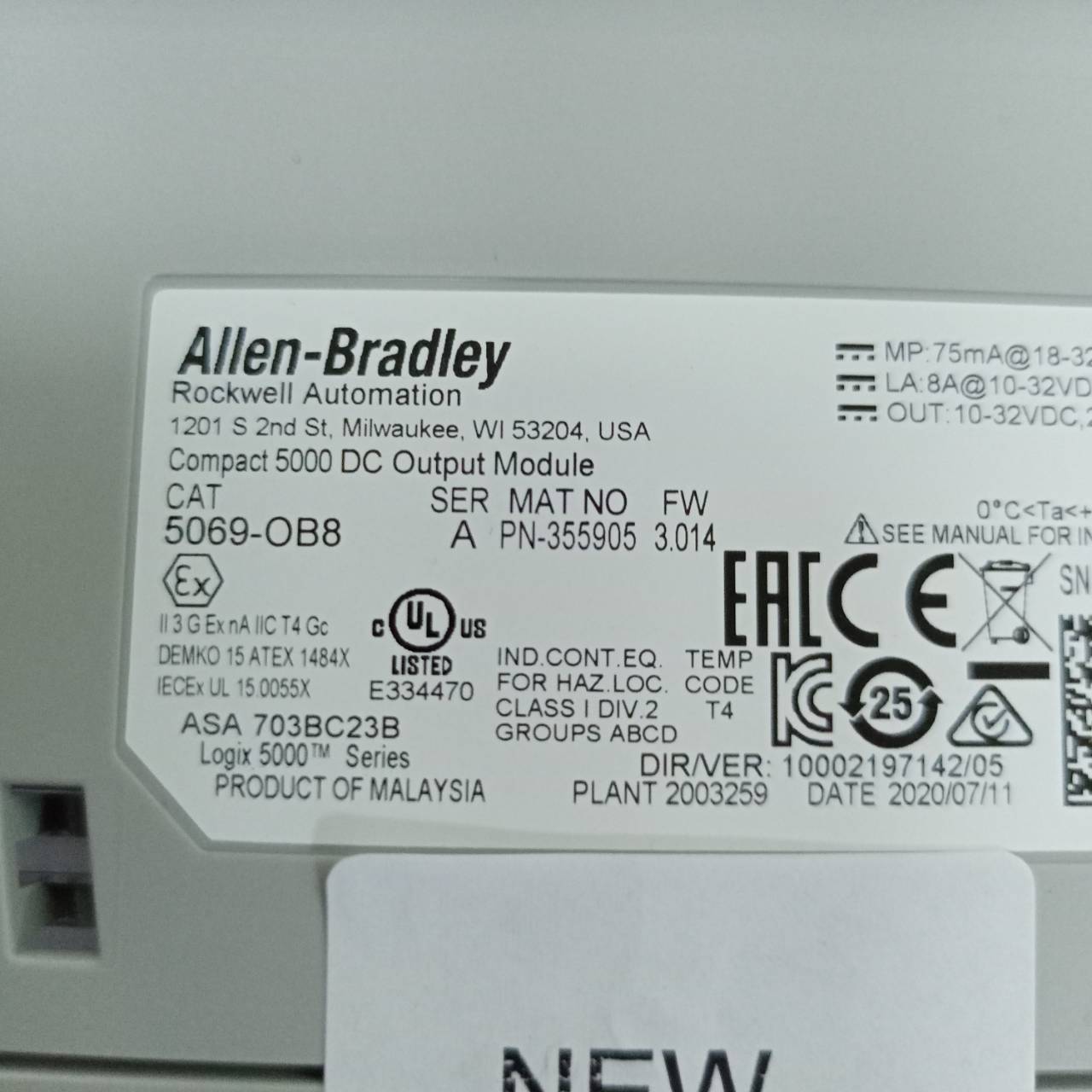 5069-OB8 PLC " ALLEN-BRADLEY "