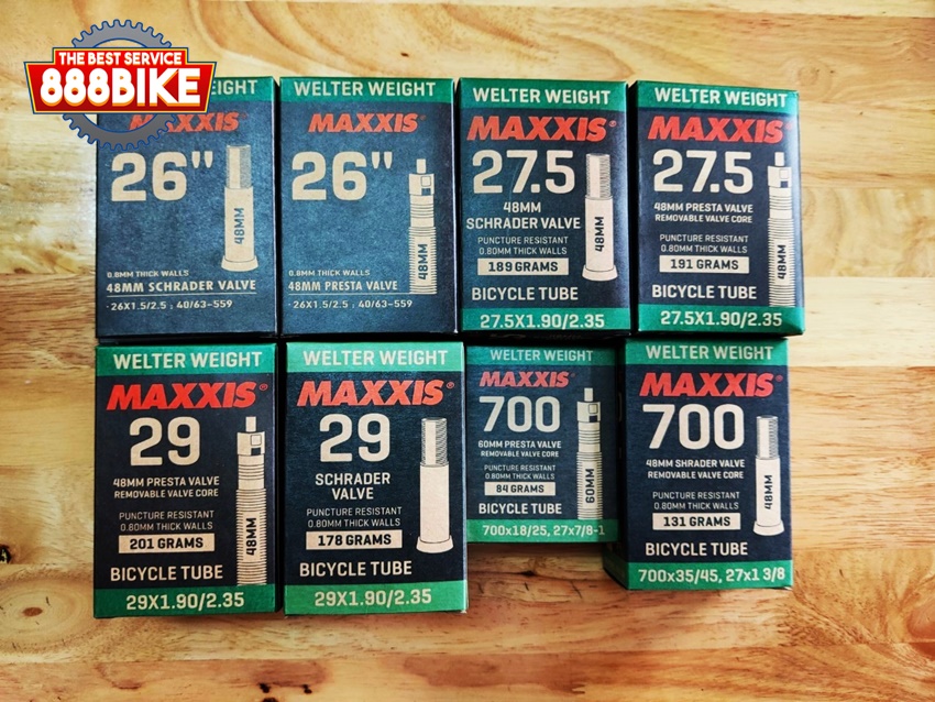 ยางใน MAXXIS รุ่น Welter Weight มีขนาด 26/27.5/700C เลือกขนาดได้เลยคะ