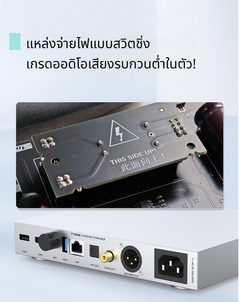 SMSL N100 Network Music Streamer สตรีมเมอร์เพลงเครือข่าย รองรับ MQA ประกันศูนย์ไทย