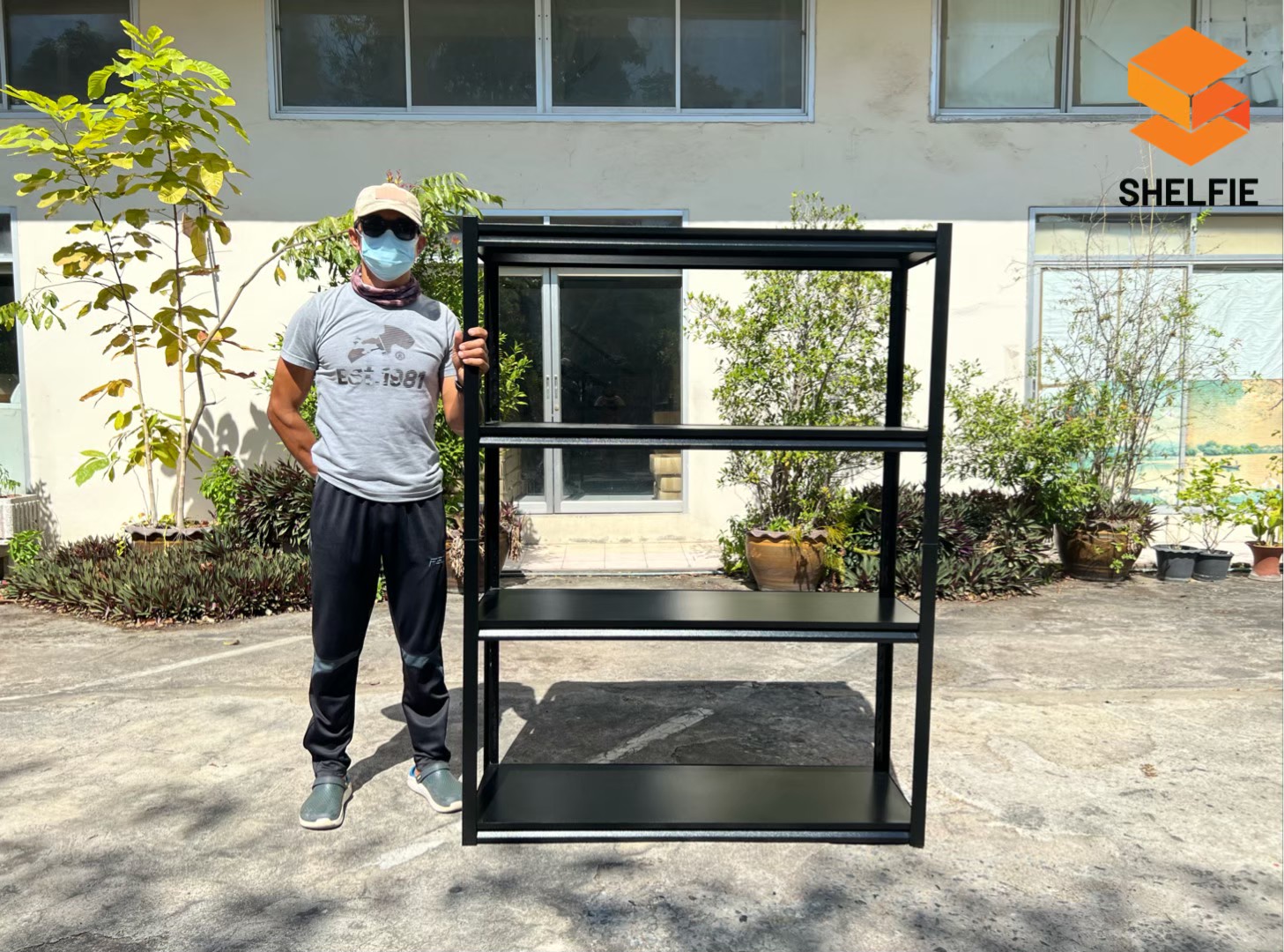 ชั้นเหล็ก 4 ชั้น : ขนาด ส160 x ก120 x ล40 ซม.