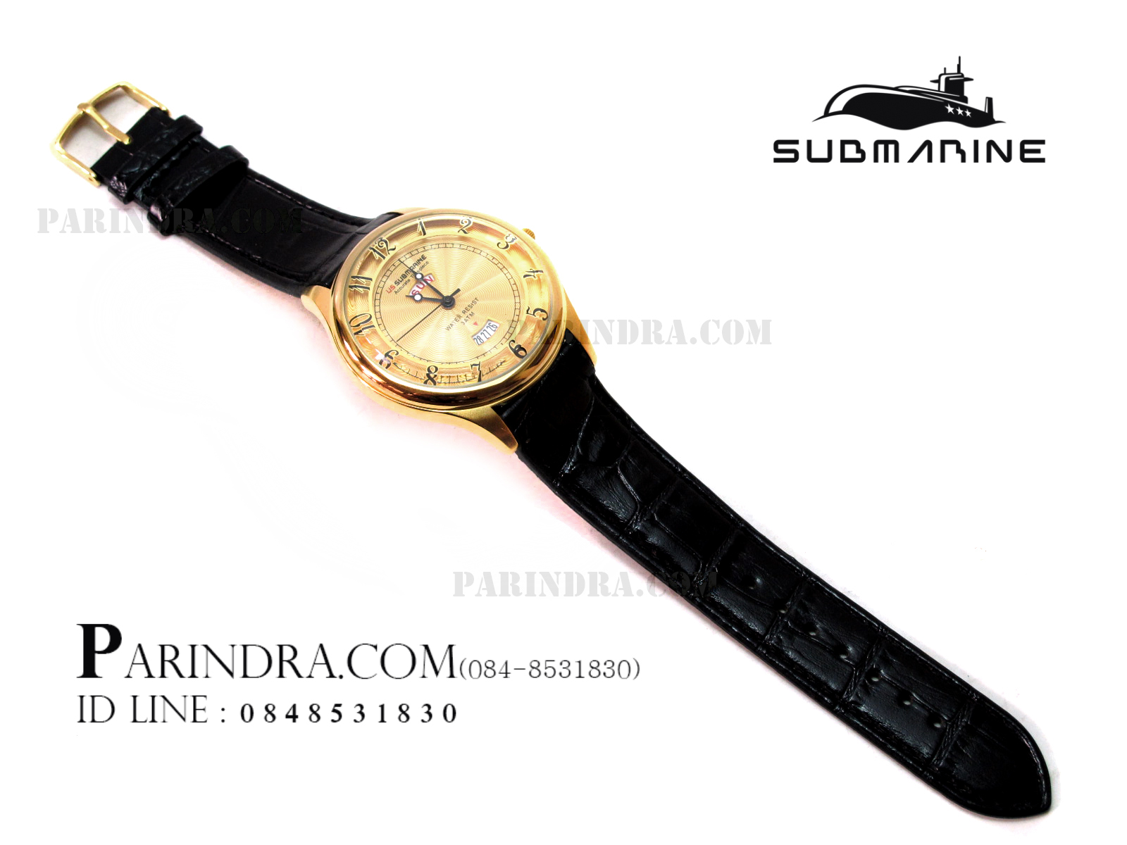 นาฬิกา US Submarine J105MDD หน้าปัดทองขอบทอง