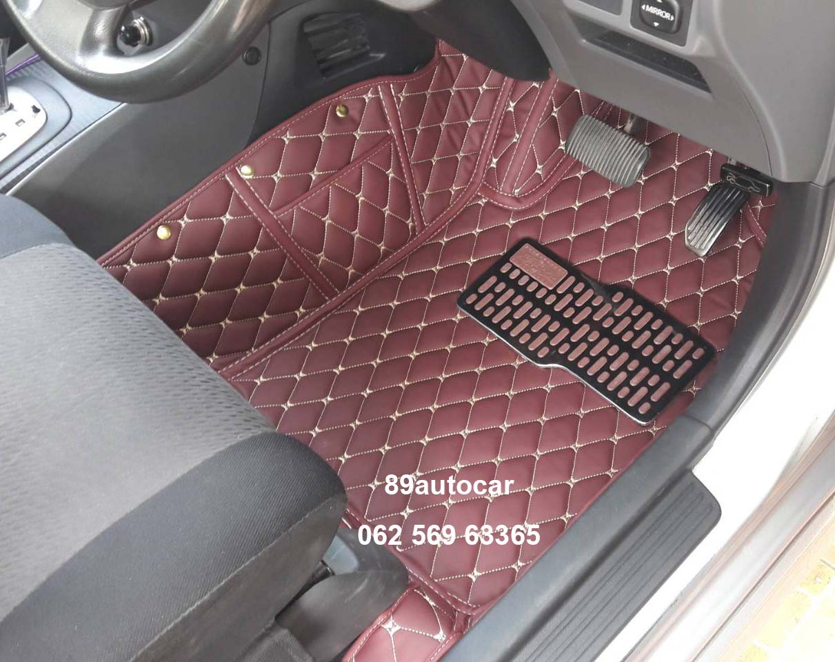 พรมรถยนต์ Toyota Avanza 2014 ปูพรม6D สีแดงเลือดหมู เต็มคัน