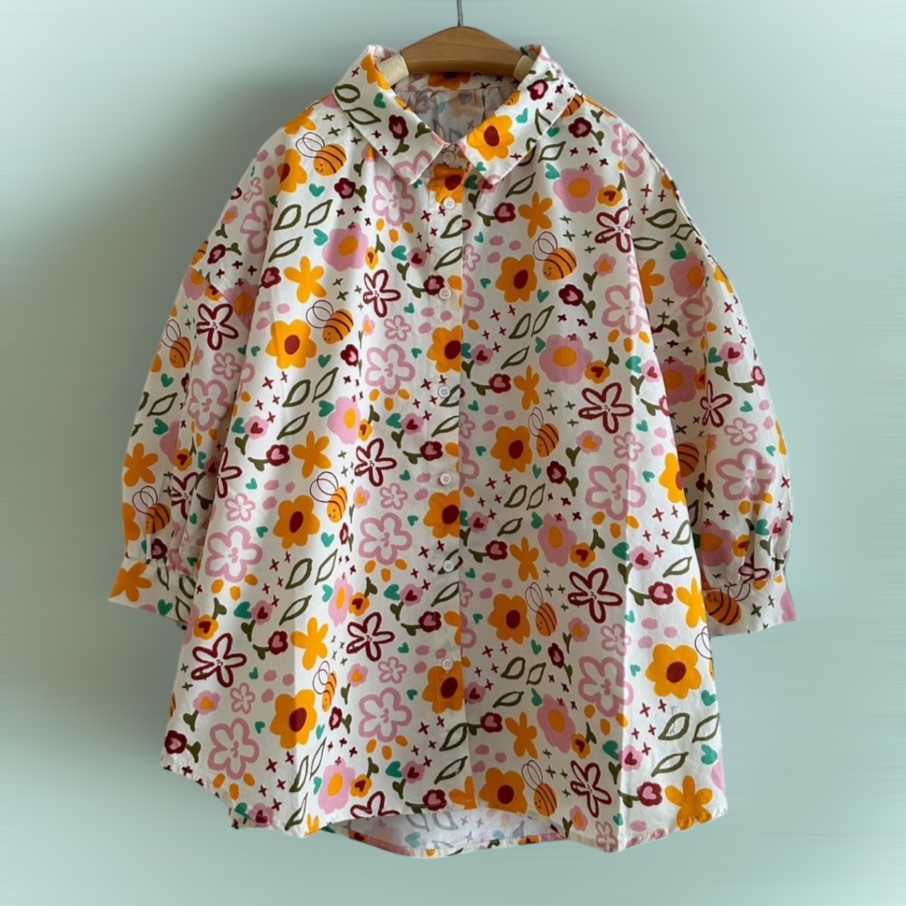 เสื้อผ้าคอตตอนลายดอกไม้