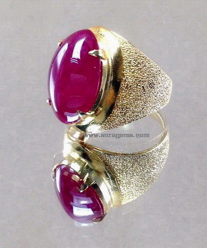 ทับทิมพม่า Natural Burma Ruby ใบเซอร์AIGS ทรงมาร์คีส์ สีแดงเลือดนกสดสวย รูปสวยทรงงาม ขนาด 17.21x11.39x5.89 มม. นน. 10.15 ct.