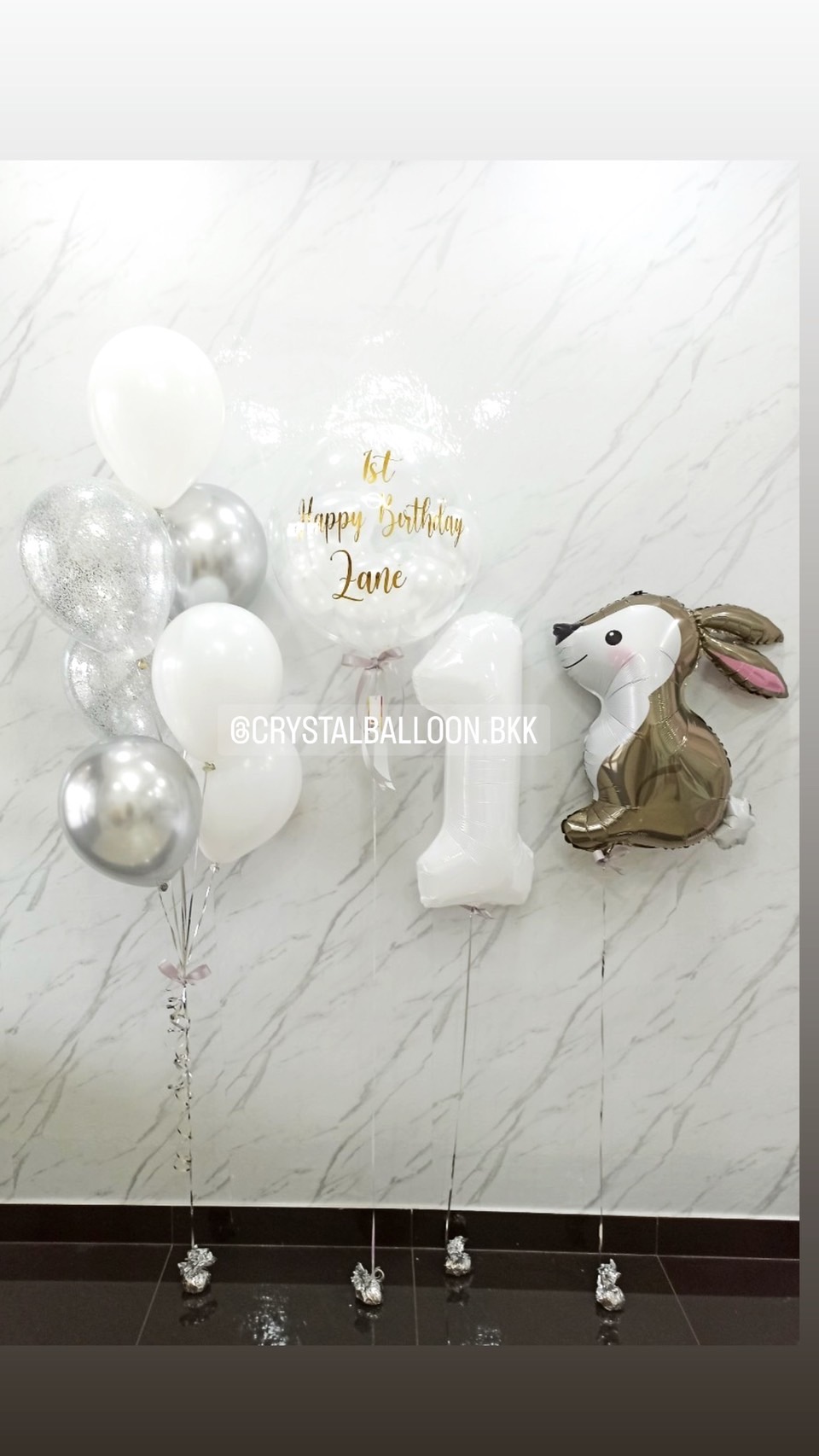 ลูกโป่ง วันเกิดเด็ก Bubble USA 24" 1 ลูก พร้อม ช่อลูกโป่ง 7 ลูก 1 ช่อ พร้อมตกแต่ง ฟอยล์กระต่าย 1 ชิ้น,ฟอยล์ตัวเลข ขนาด 40" 1 ชิ้น สามารถเปลี่ยนสีลูกโป่ง/เปลี่ยนข้อความ/เปลี่ยนสี-ฟอยล์ตัวเลข/เปลี่ยนฟอยล์ตกแต่งได้