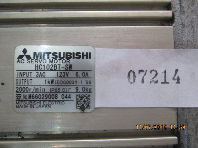 SERVO MOTOR “ MITSUBISHI ” รุ่น HC102BT-SW