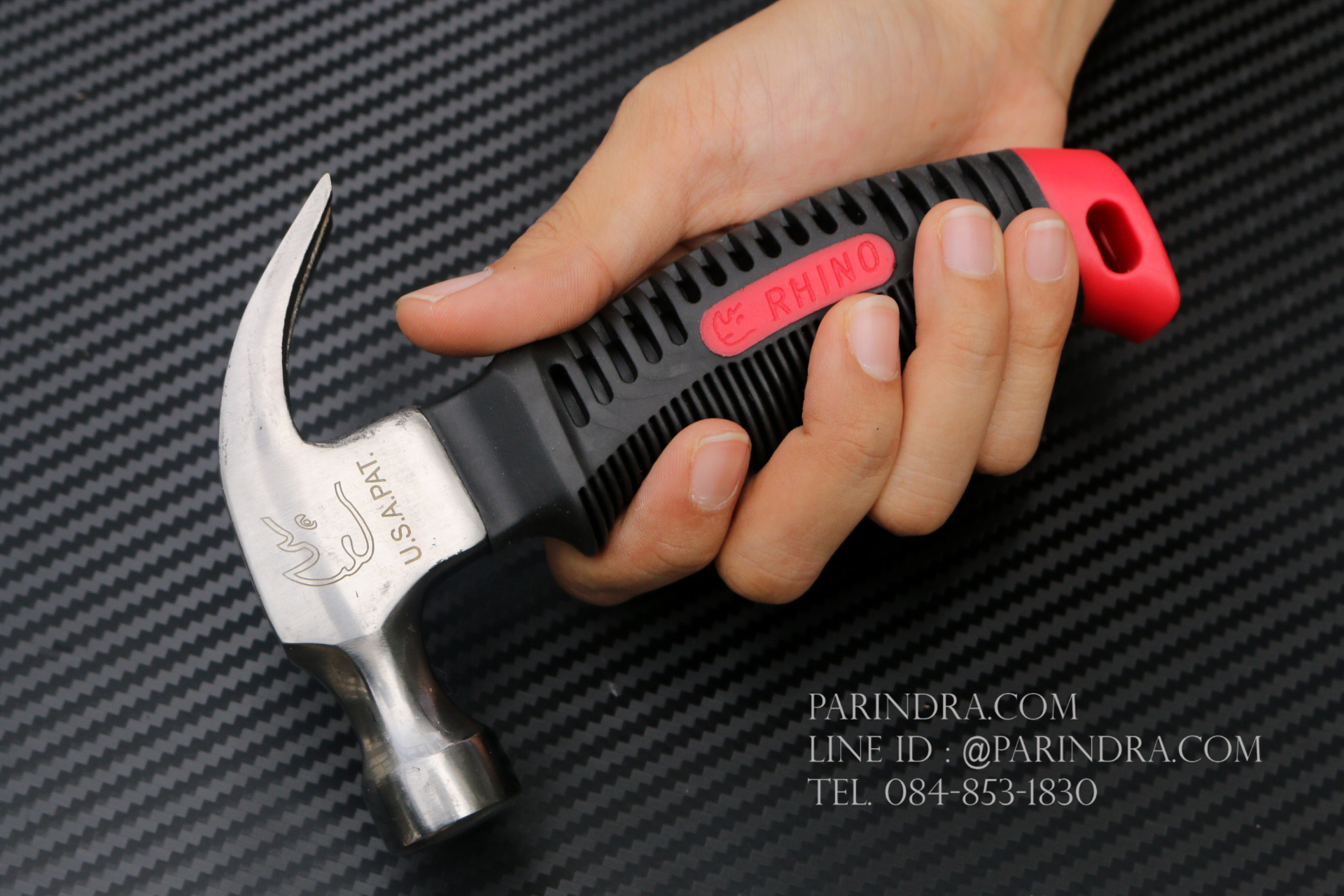 ค้อนสั้นเอนกประสงค์ Rhino Brand No.337 ด้ามสีดำแดง