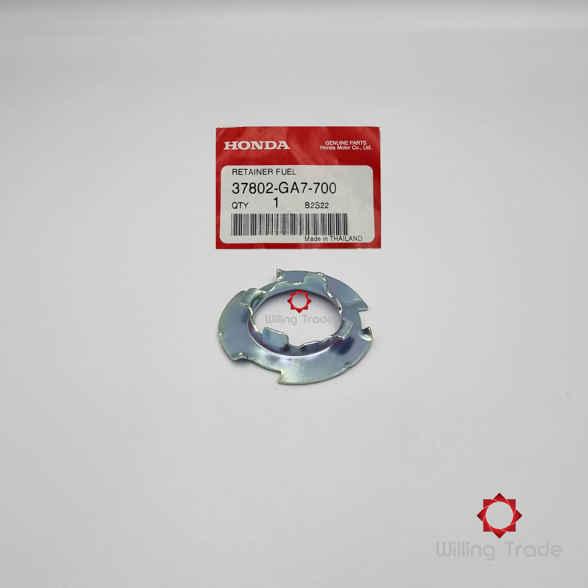 0593_HO. แหวนล็อคชุดลูกลอยวัดระดับน้ำมันเชื้อเพลิง (WX419) HONDA: (37802-GA7-700): DASH, SONIC เก่า ใหม่, WAVE 125S R, WAVE100 รุ่นคาร์บูทุกรุ่น ... แพ๊คละ 1 ชิ้น... [แท้ศูนย์ 100%] ...ถังน้ำมันเชื้อเพลิง RETAINER, FUEL UNIT
