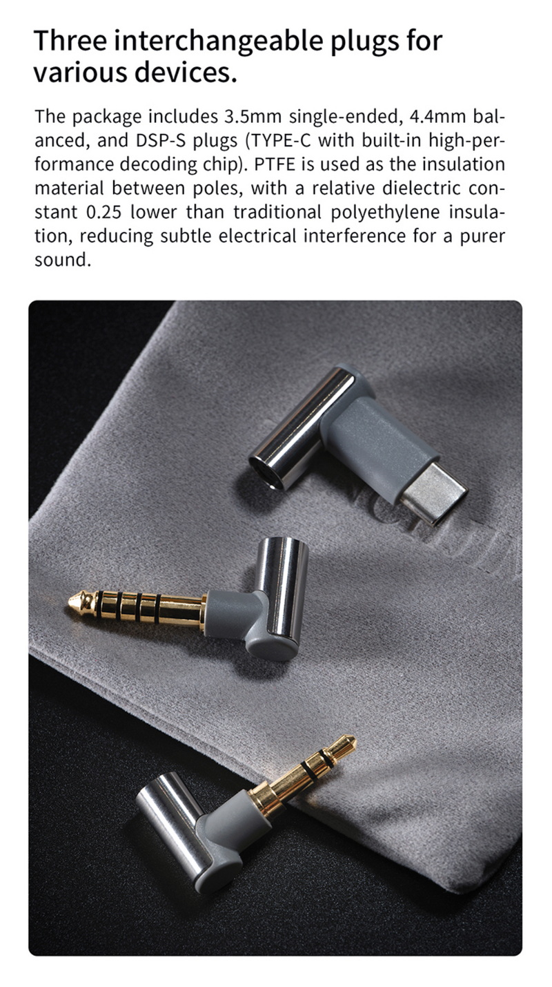 TANCHJIM CableX สายอัพเกรดโลหะผสม ทองแดง ชุบเงิน ถอดเปลี่ยนปลั๊กได้ ประกันศูนย์ไทย