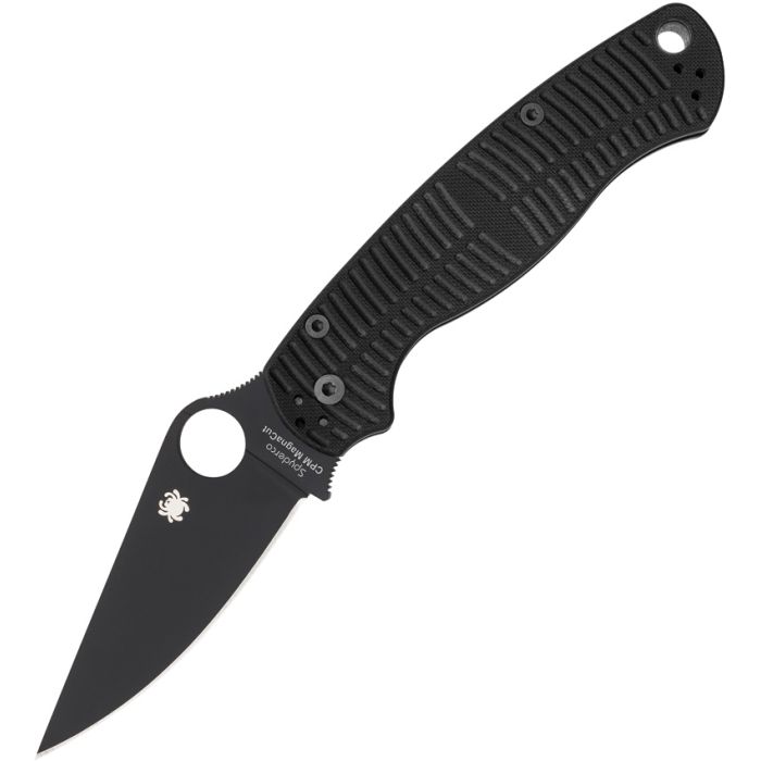 Spyderco Paramilitary 2 MagnaCut Salt Knife Black G-10 Black DLC