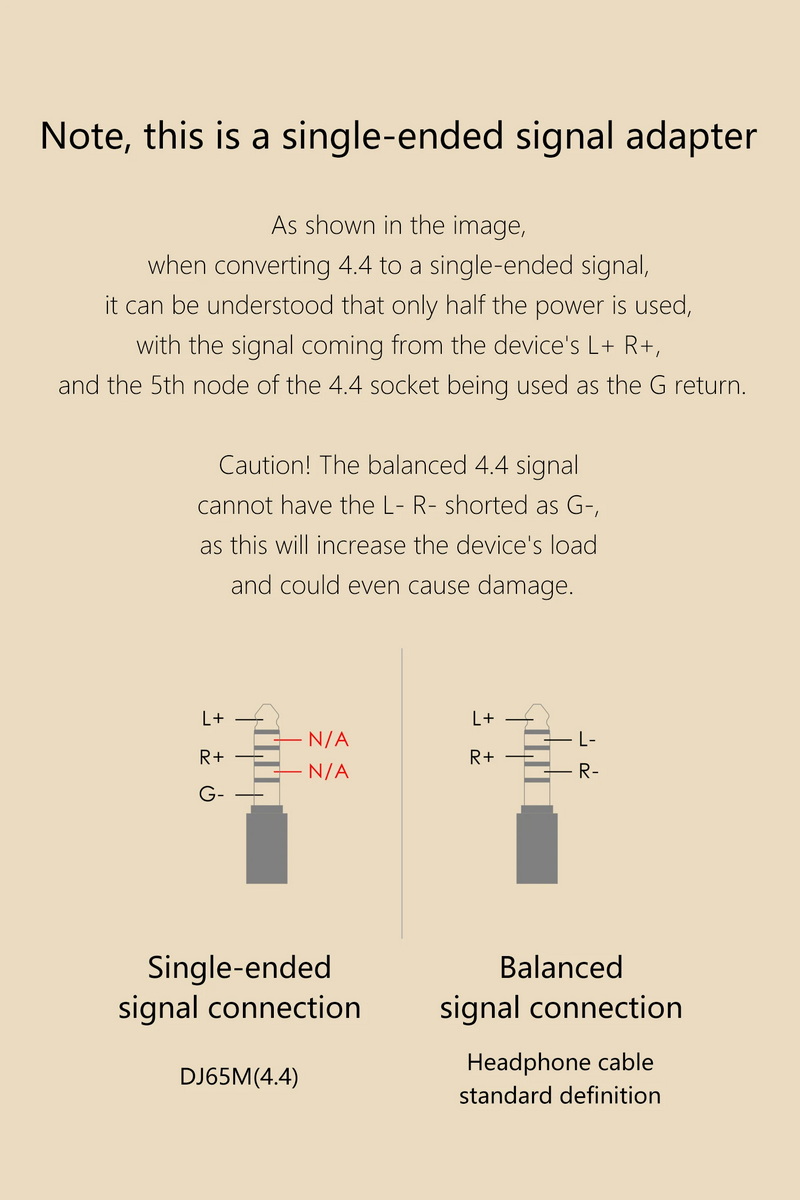 DD DJ65M(4.4) อะแดปเตอร์แปลง 6.35 mm เป็น 4.4 Balanced สำหรับต่อกับเครื่องเสียง