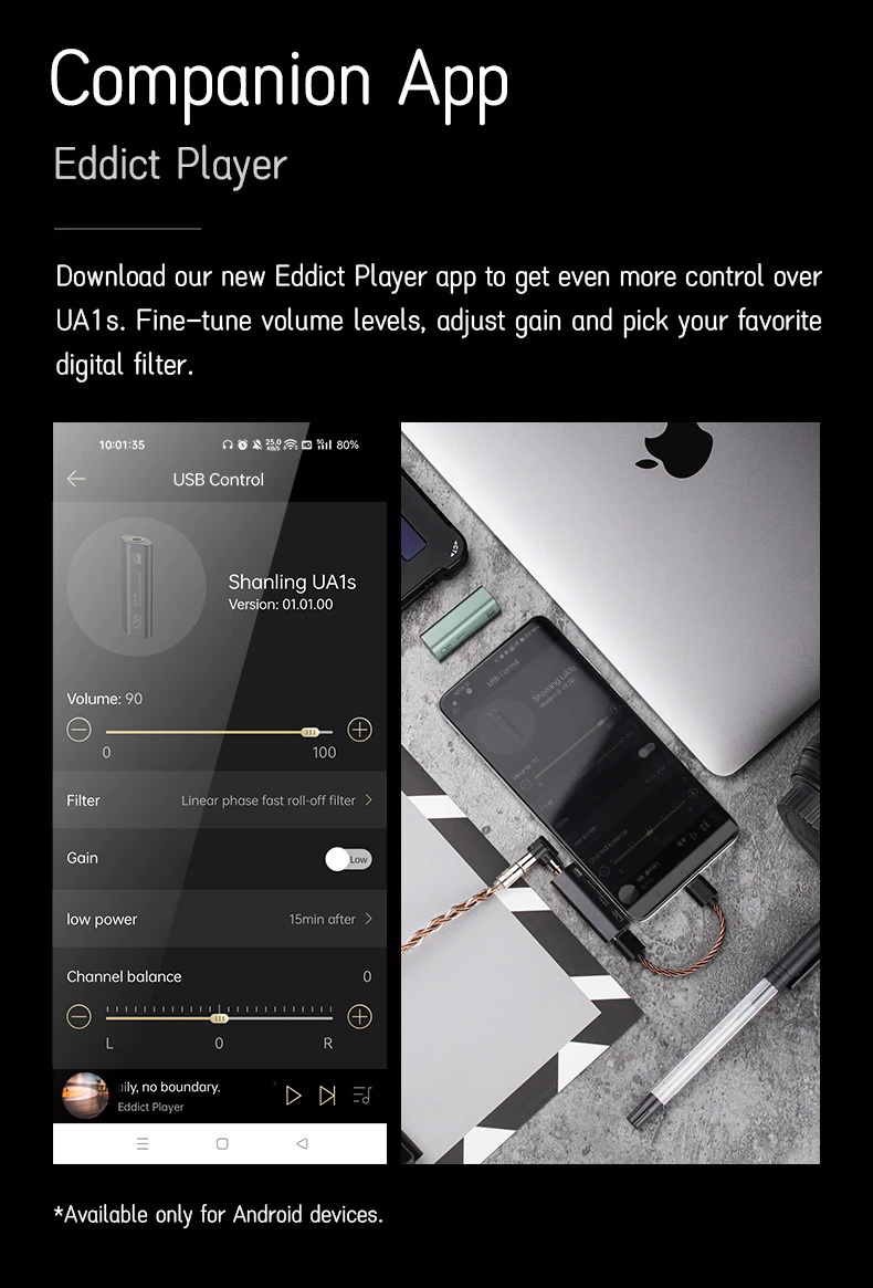 ขาย Shanling UA1s USB DAC/AMP พกพาสำหรับมือถือ,คอมพิวเตอร์ ประกันศูนย์ไทย