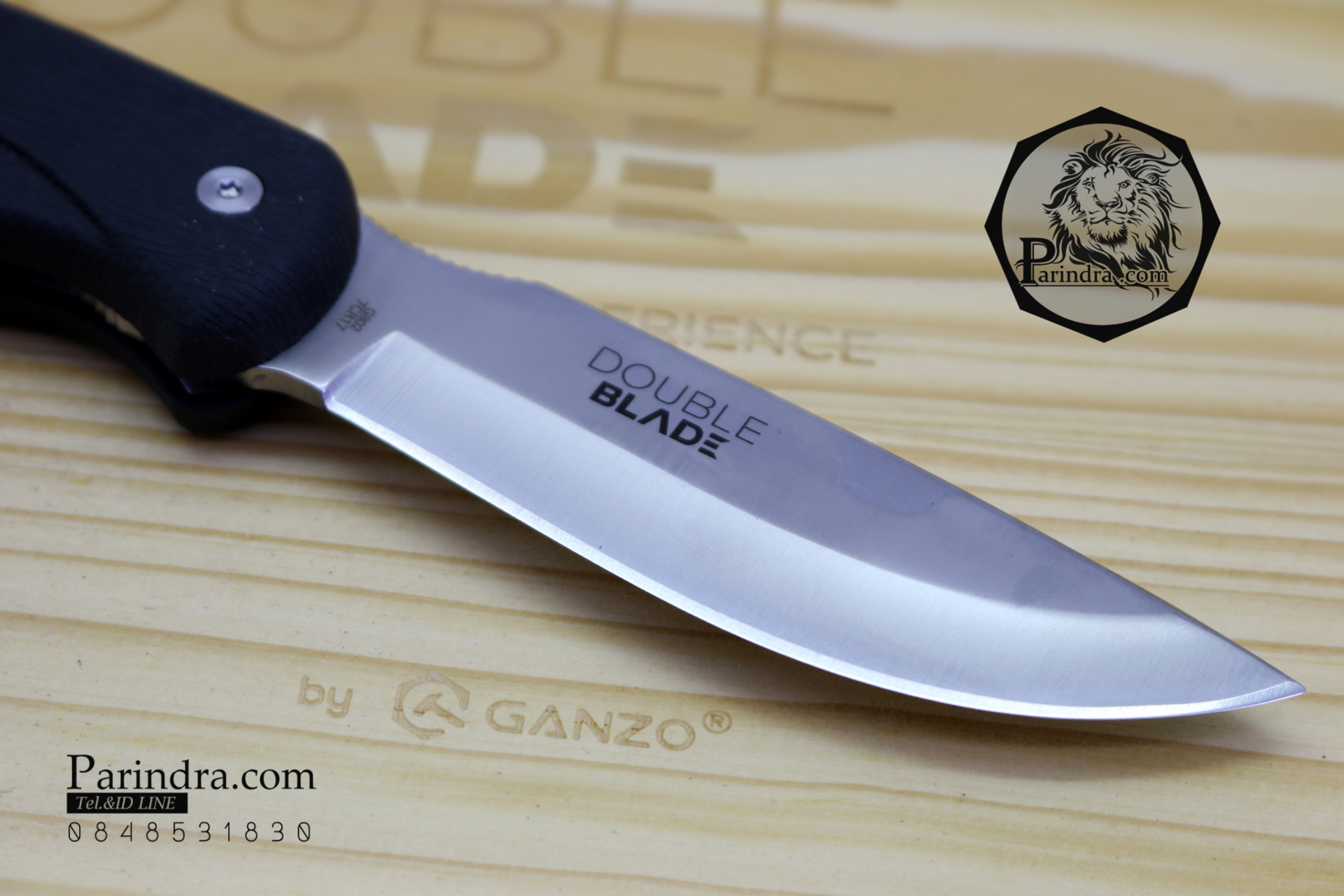 มีดใบตายเดินป่า Ganzo Double Blade Knife มีสองใบมีด กานโซ่ รุ่น G-802 สีดำ รุ่นใหม่ ล่าสุด ของแท้ 100%