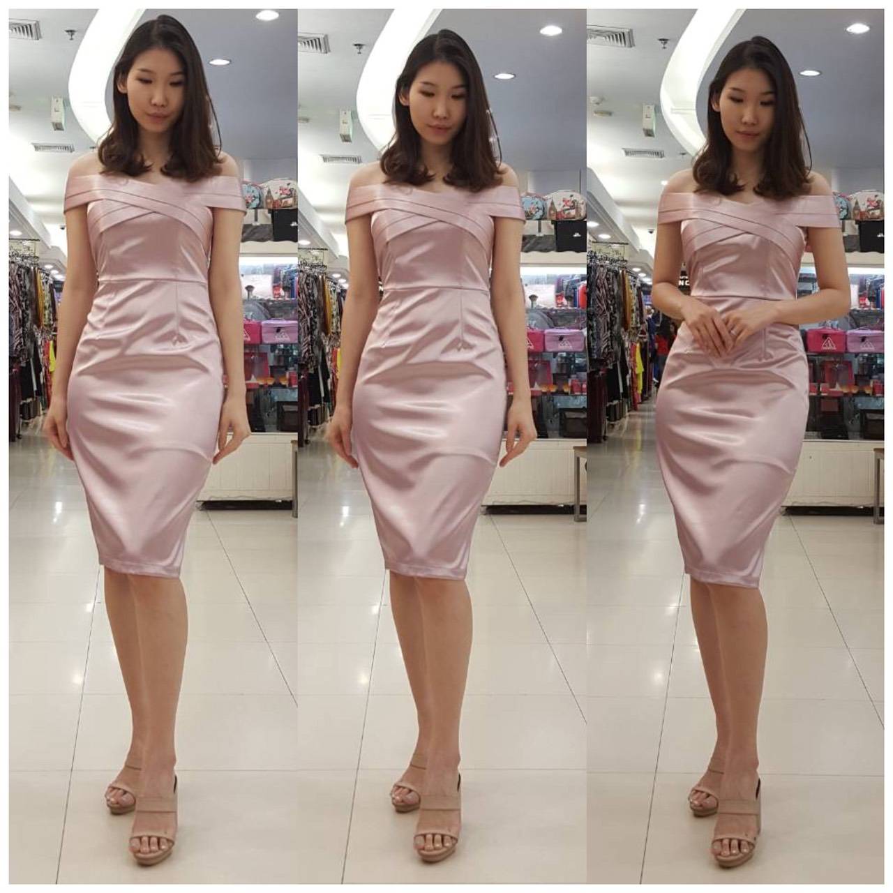 ชุดเพื่อนเจ้าสาว สีชมพู รวมแบบ ตัวอย่าง สั่งสีและแบบอื่นๆได้ เช่า 500