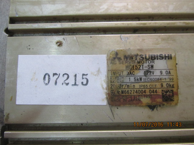 SERVO MOTOR “ MITSUBISHI ” รุ่น HC152T-SW