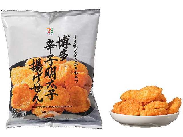 7-11 Seven Eleven Premium Hakata Spicy Mentaiko Fried Senbei เซมเบ้ ข้าวเกรียบกรุบกรอบ รสไข่ปลา 68g