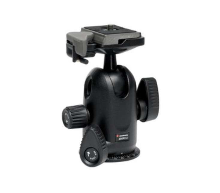 หัวบอล Manfrotto 498RC2 MIDI BALL HEAD W/RC2 ใช้ติดตั้งกล้องถ่ายภาพนิ่ง มาแทนรุ่น 488RC2 SKU: MF-0498-RC201 ประกันศูนย์ 5 ปี