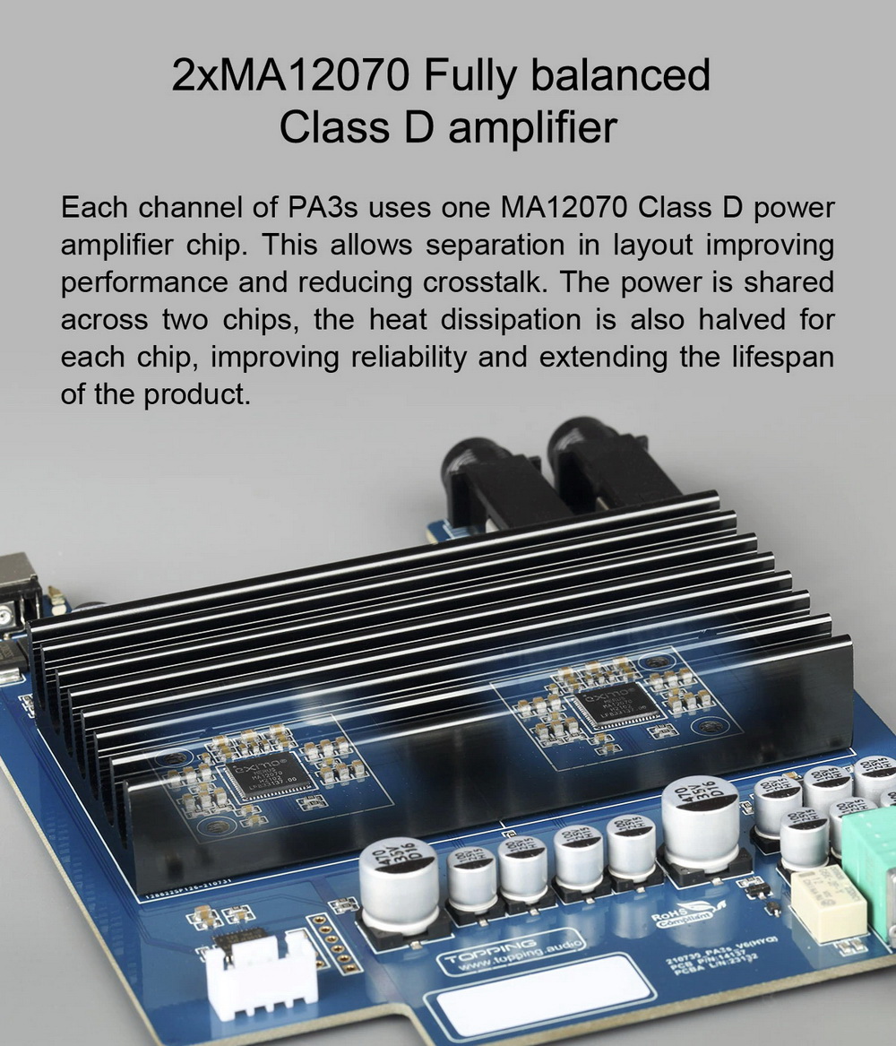 ขาย Topping PA3S Amplifier แอมป์ตั้งโต๊ะ Merus Class D ประกันศูนย์ไทย