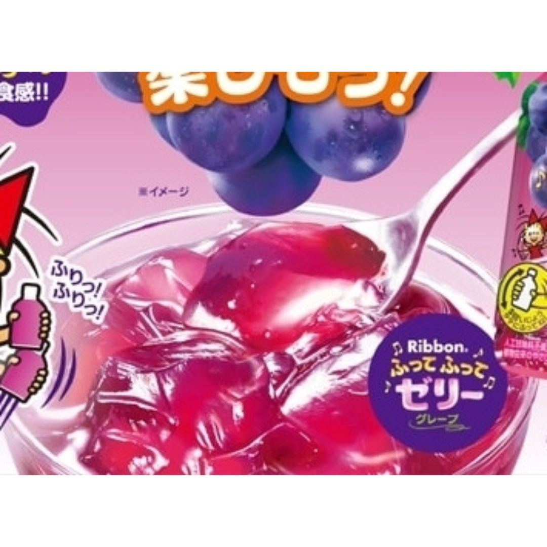Pokka Sapporo Ribbon เครื่องดื่มเจลลี่รสองุ่น ของหวานด่มได้ 295 g.