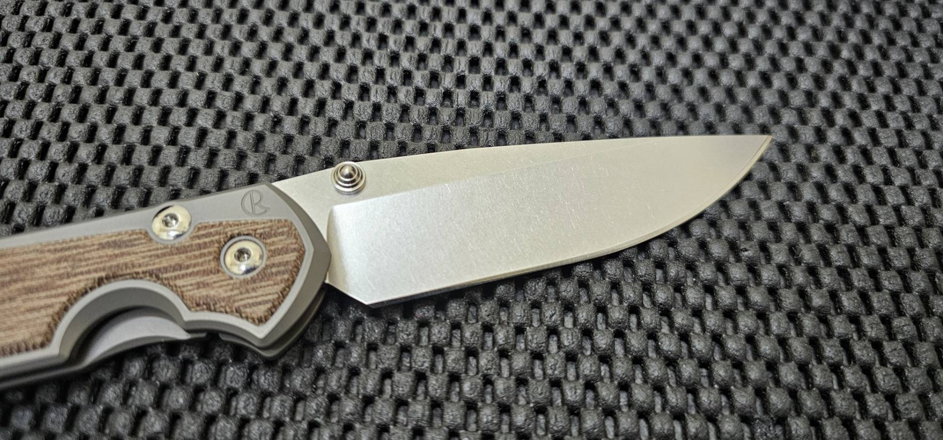 Chris Reeve Large Sebenza 31 Left Hand Natural Micarta Glass Blasted(มือซ้าย)