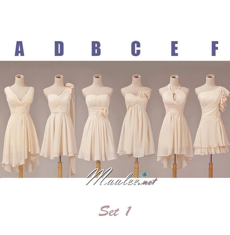 พร้อมส่ง ชุดราตรีสั้น ชุดเพื่อนเจ้าสาว สีครีม Ivory-001A