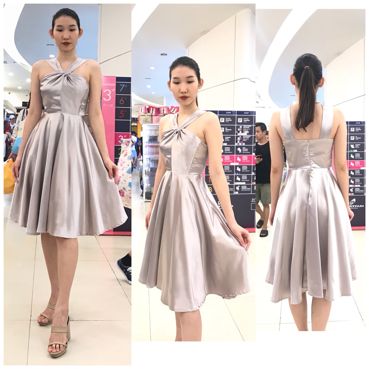 ชุดเพื่อนเจ้าสาว สีเทา สีเงิน รวมแบบ ตัวอย่าง สั่งสีและแบบอื่นๆได้ เช่า 500