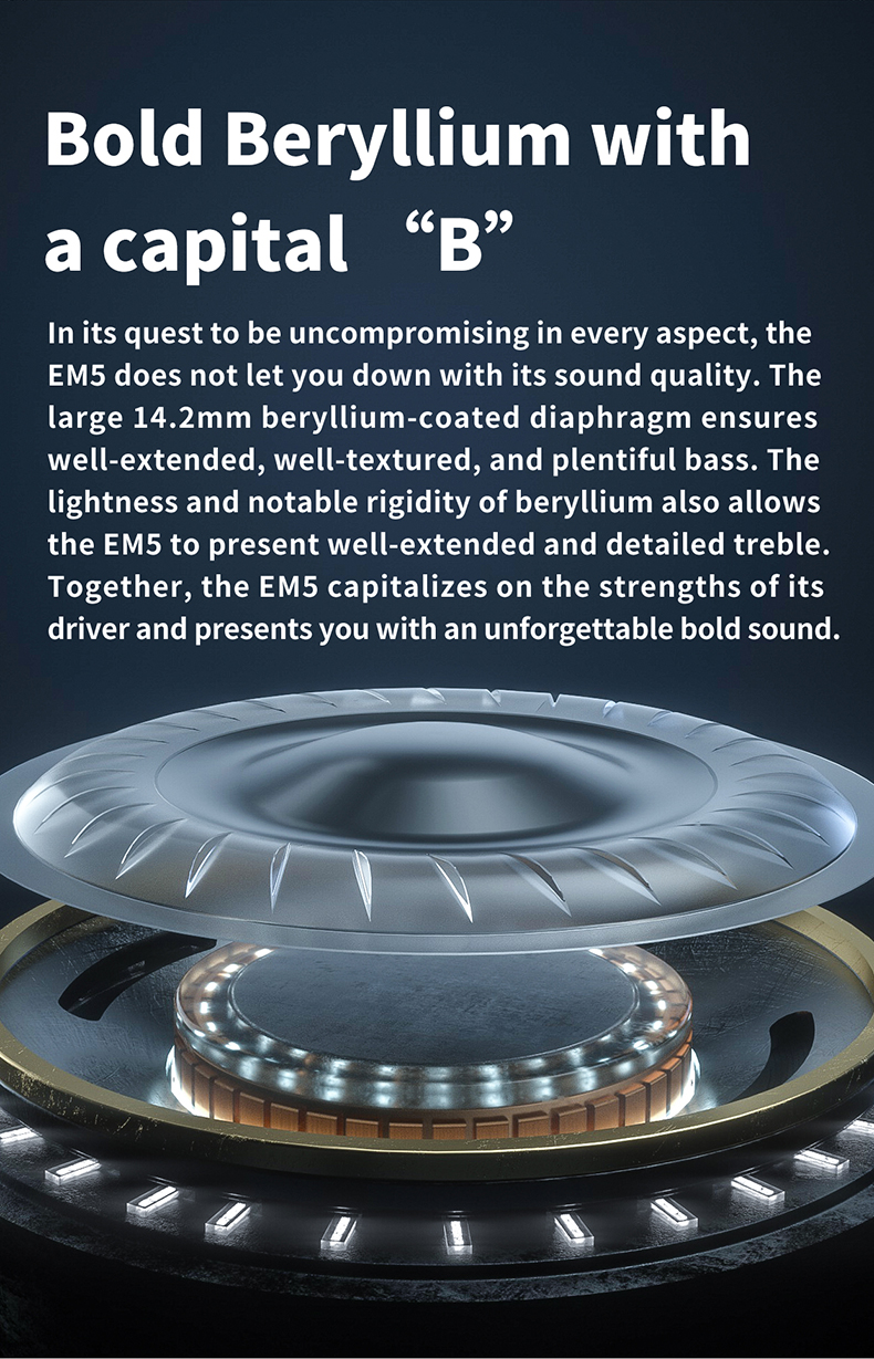 ขาย FiiO EM5 หูฟัง Earbud เทพ ไดรเวอร์ Dynamic เคลือบ Beryllium