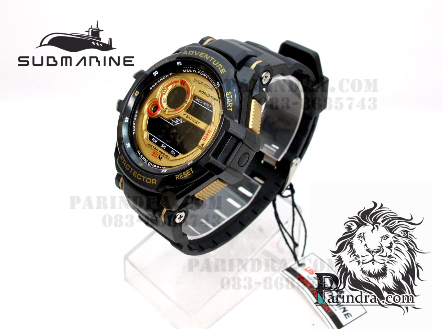 นาฬิกา US submarine รุ่น TP1299M ระบบดิจิตอล สีดำ-ทอง