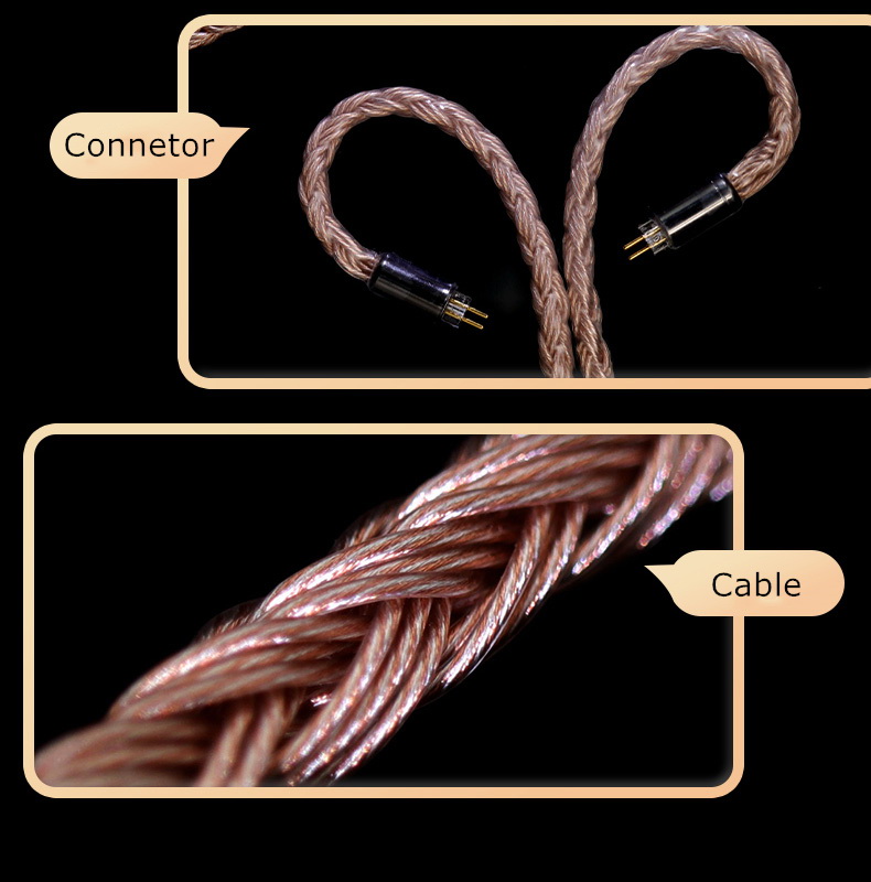 Hakugei Frey สายอัพเกรดหูฟัง Litz 6N OCC ชุบเงิน + Litz 6N OCC