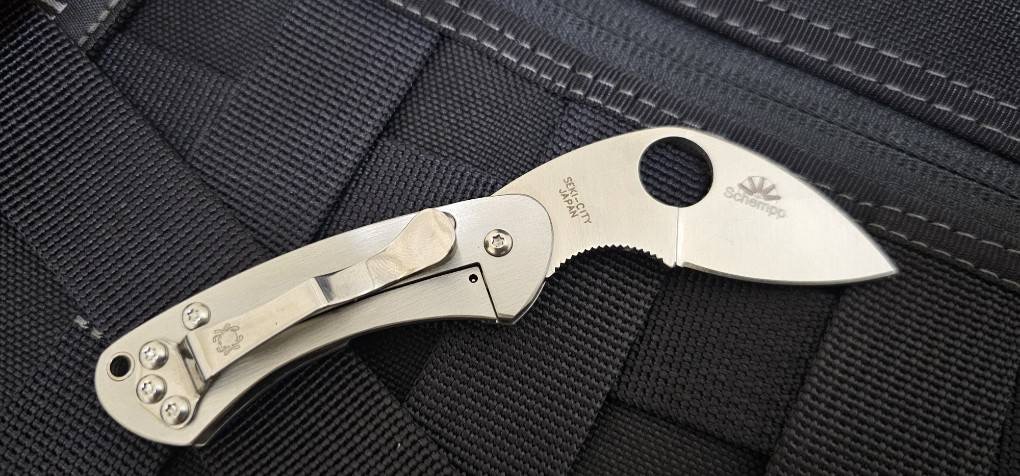 Spyderco Balance R.I.L. Knife Blue Peel-Ply G-10 (2" Satin CPM SPY 27)