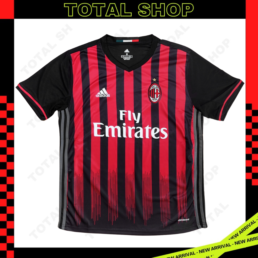 AC Milan 2016/17 Home Vintage Jersey เสื้อบอลเอซีมิลาน เสื้อเอซีมิลานย้อนยุค Fly Emirates