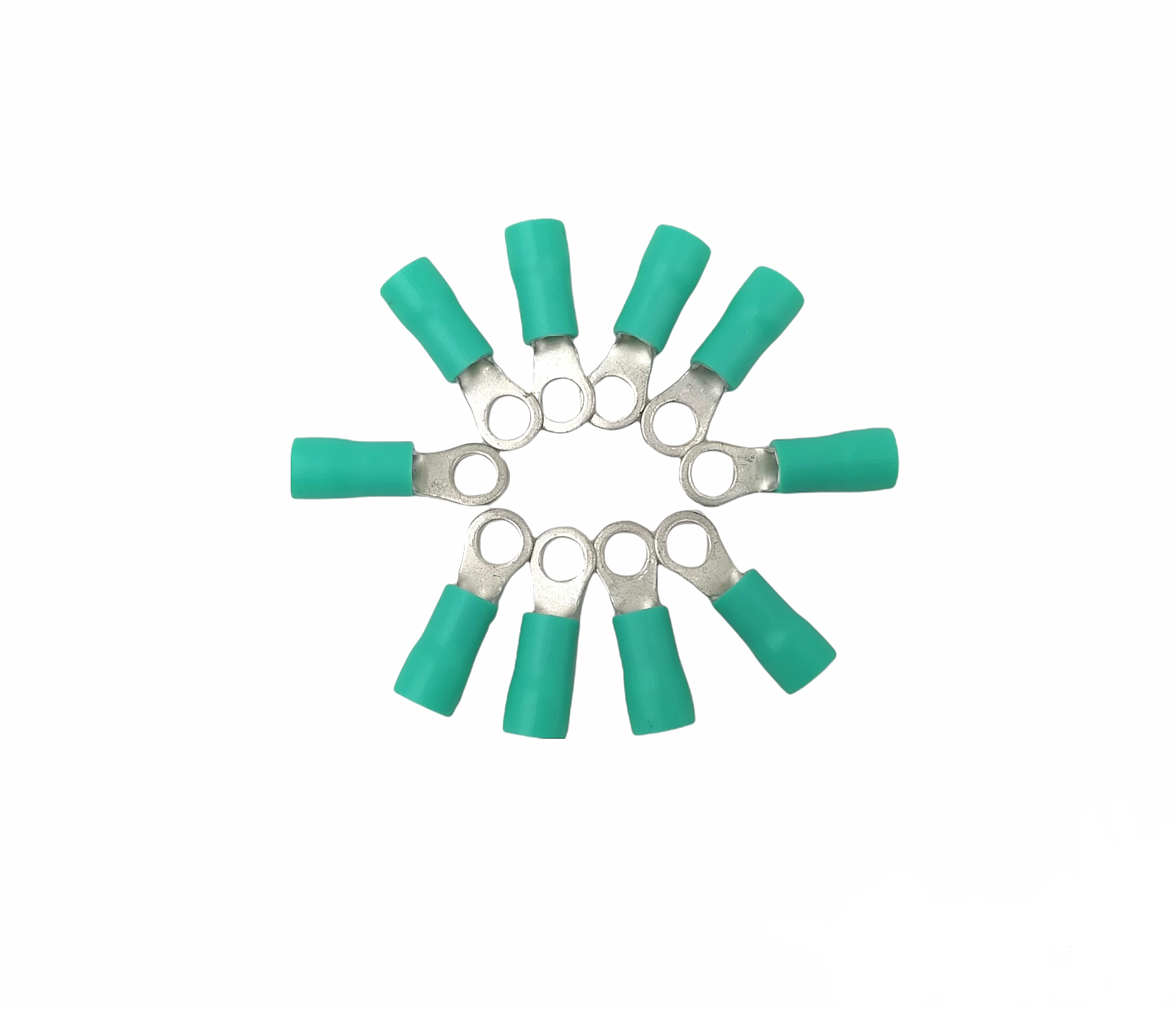 หางปลากลม มีปลอกหุ้ม RV 3.5-4 (ห่อ=10ตัว) คละสี