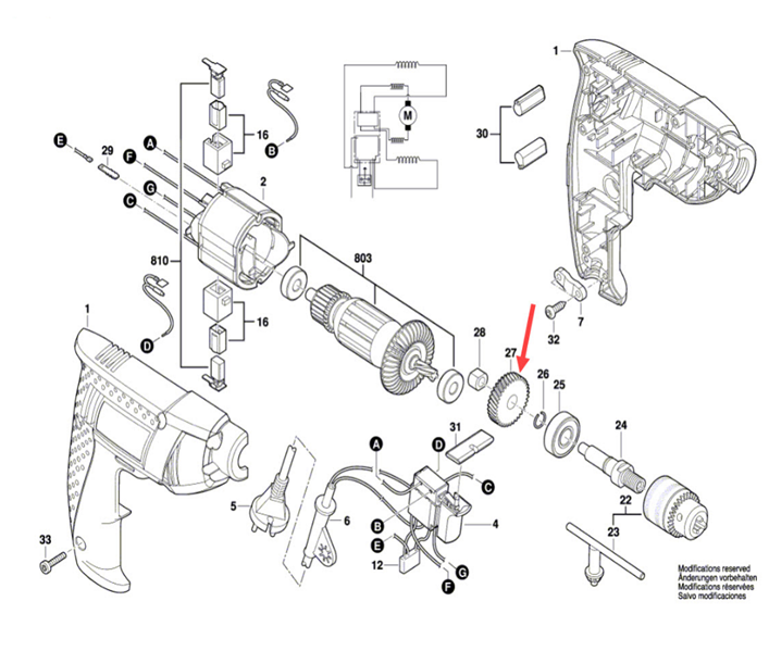 เฟือง GBM320, GBM600 Pn.1619PA4612 (แท้)##