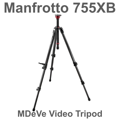 ขาตั้งกล้องวีดีโอ Manfrotto 755XB แบบ3 ขา แบบ 3 ท่อน แกนกลางยาวพร้อมหัวบอลครึ่งซีก แนวนอนได้ ประกันศูนย์ 5 ปี