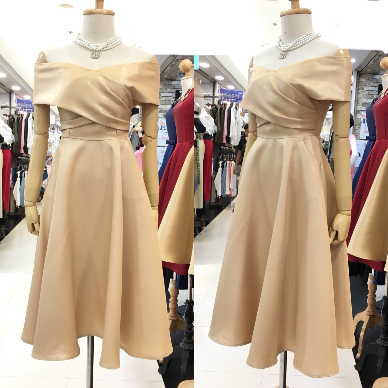 ชุดเพื่อนเจ้าสาว ชุดราตรียาว Lily - Cozy Wrap top & circle skirt