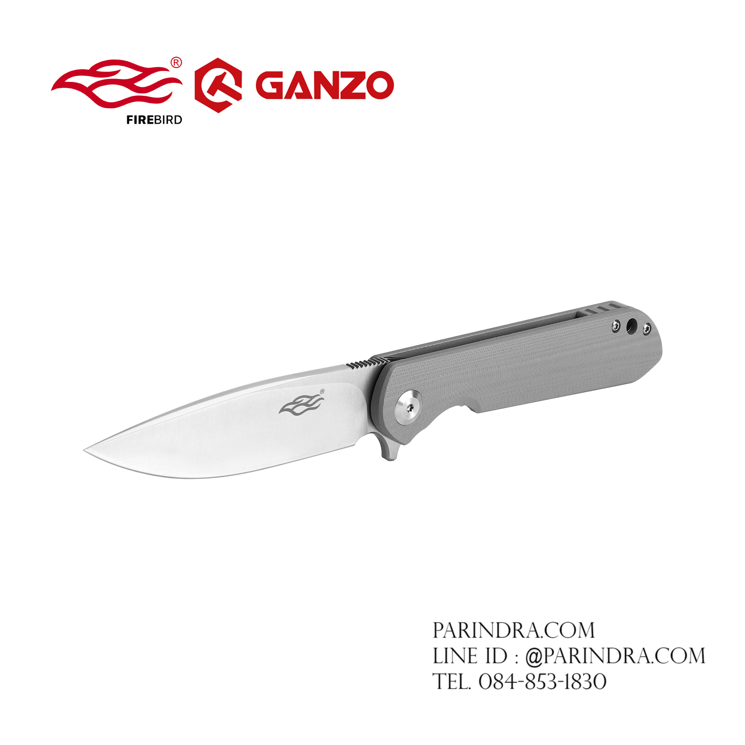 มีดพับ Ganzo กานโซ่ รุ่น FH41-CG / D2 Steel / ด้ามสีเทาคลาสสิก ของแท้ 100%