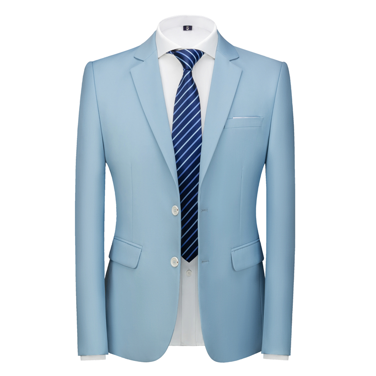 Pre-order เสื้อสูทชาย สีฟ้า ทรงสลิม สไตล์เกาหลี